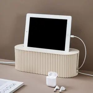 Large Capacity Cable Storage Box with Lid, Durable Wire Organizer for Power Adapters and Chargers, Home Office Desktop Organization, Table Organizers, Office Desk Accessories