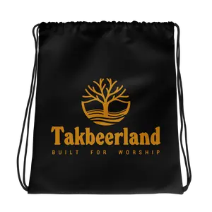 BAG Draw String - TAKBEERLAND FULL LOGO (Centered/Medium) - Gold