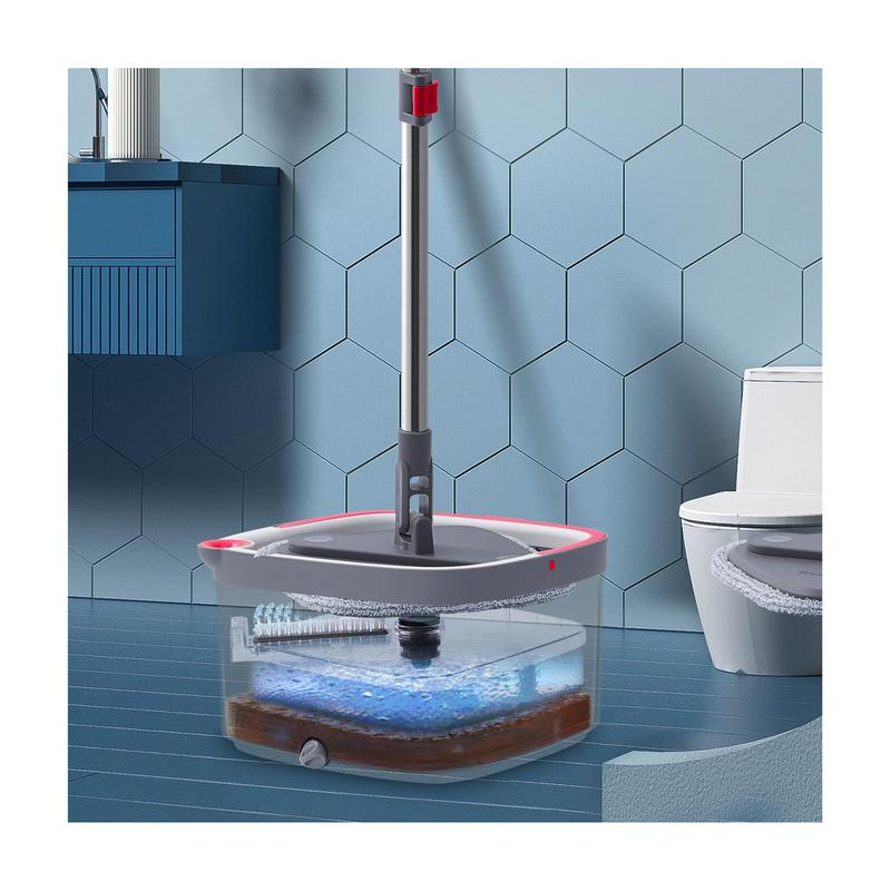 True & Tidy Mop & Bucket System with Silicone Floor Sweeper
