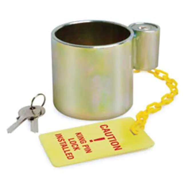 RoadPro Standard-Duty Metal King Pin Lock, Keyed Lock with 2 Keys for Vehicle Security, Prevents Theft