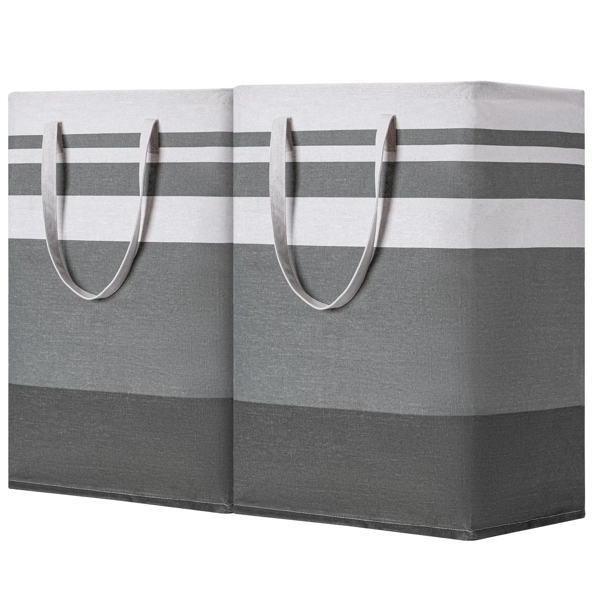 2-Pack 75L Large Laundry Hamper, Freestanding Waterproof & Collapsible Laundry Basket with Sturdy Extended Handles, Premium Clothes Storage Bin for Bedroom, Bathroom, Dorm