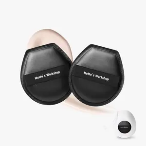 Momo's Workshop Cheezy Puff-Noir Cut、 Large Foundation Sponge Puff Quick & Flawless Makeup、 Face Sponge for Under Eyes & Facial Details 、Naturaland flawlessfoundation