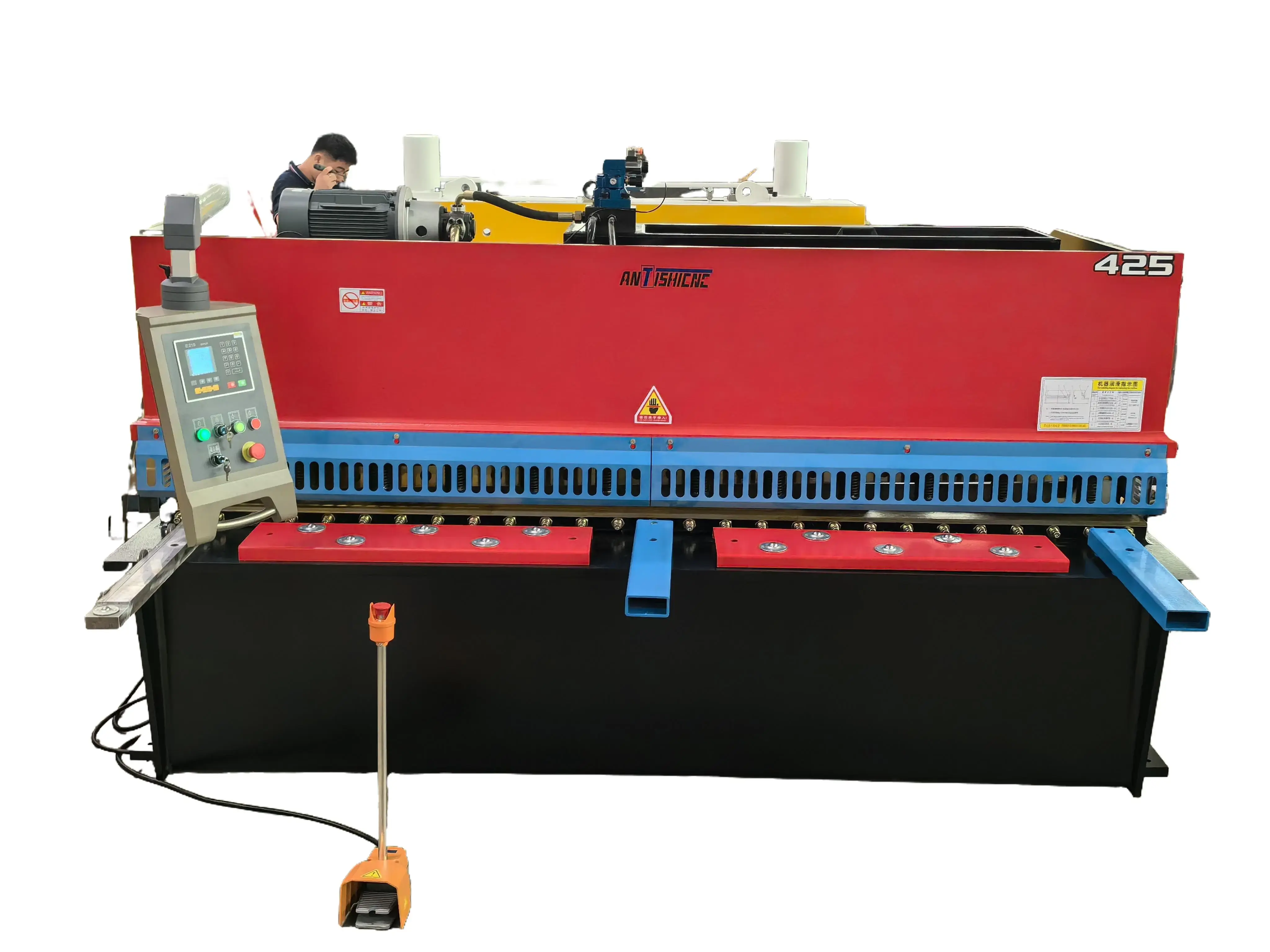 QC12Y 4x2500 Numerical Control Swing Beam Shearing Machine, High Power Motor, 4400 kg, 4 mm Max Cutting Thickness, 2500 mm Maximum Cutting Width, 2-Year Manufacturer Support, Efficient Cutting for Aluminium, Carbon Steel, Max Cut Width