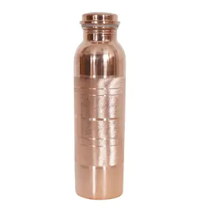COPPER BOTTLE Pure Copper Water Bottle 34 Oz Copper Water Bottle - Leak Proof (34 Oz) (Without Pitambari Powder)