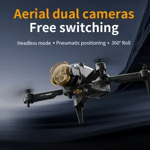 Aerial Dual Cameras Drone - Free Switching + Headless Mode + Pneumatic Positioning + 360° Roll