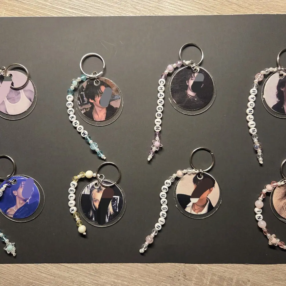 Stay double sided keychain