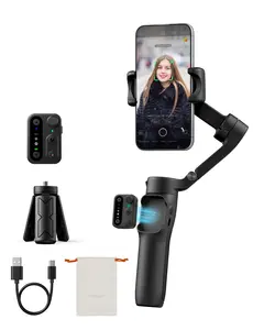hohem iSteady X3SE Gimbal Stabilizer for iPhone, Smartphone Foldable Gimbal with Detachable Magnetic Remote Control, Ai Tracking App Supported Portable Foldable 3-Axis Phone Gimbal for Android & iPhone 17 series, Ideal for Travel Vlogging