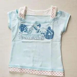 Y2k Casual Clothing Summer Kawaii Fake Two T-shirts Japanese Subculture Cartoon Printed Tees Women Sweet Cute Harajuku Crop Tops Womenswear Tshirt