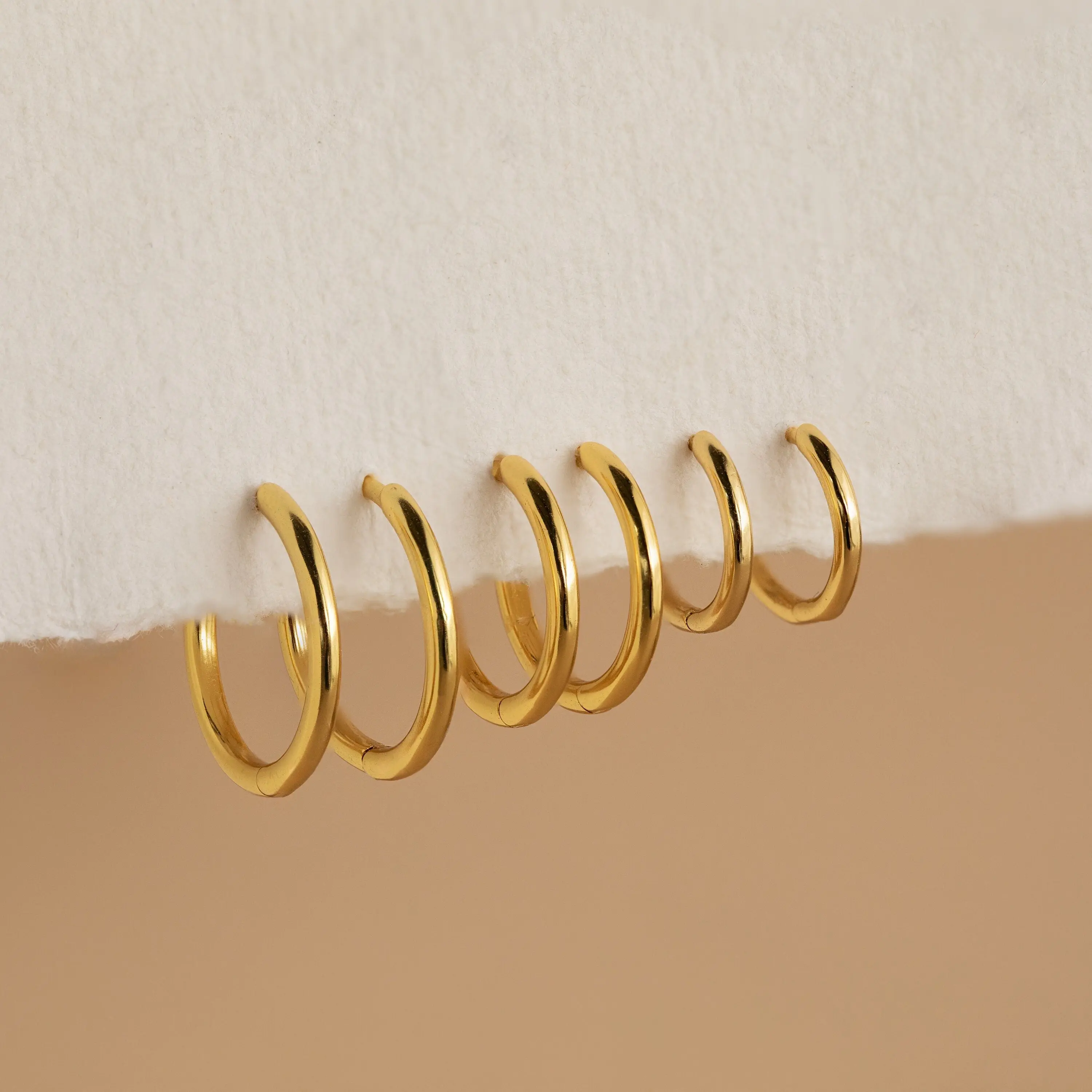 Mini Bold Hoops by Caitlyn Minimalist - Stacking Hoop Earrings in Gold & Silver - Lightweight Dainty Earrings - Best Friend Gift
