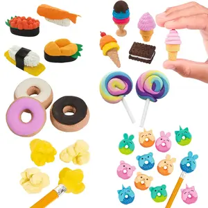 Bulk 144 Pc. Mini Favorite Food & Snack Multicolor Rubber Erasers Kit