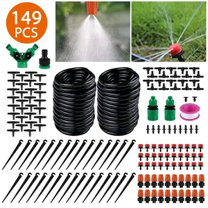 149pcs 30m DIY Automatic Flower Waterer, Drip Irrigation Kit, Smart Watering Dripper for Balcony Flower Pots