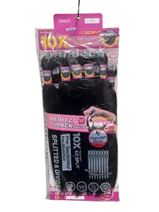 JANET-10X NALA TRESS PRE SECTIONED BRAID Glueless Kinky Straight Hair Weave for Women - Pre-Split Design for Easy Styling - Soft Durable Fibers - Lightweight Comfort - Perfect for Busy Lifestyles