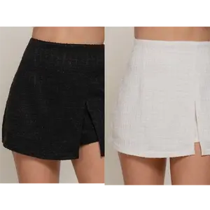 Stretch Tweed Mini Skirt