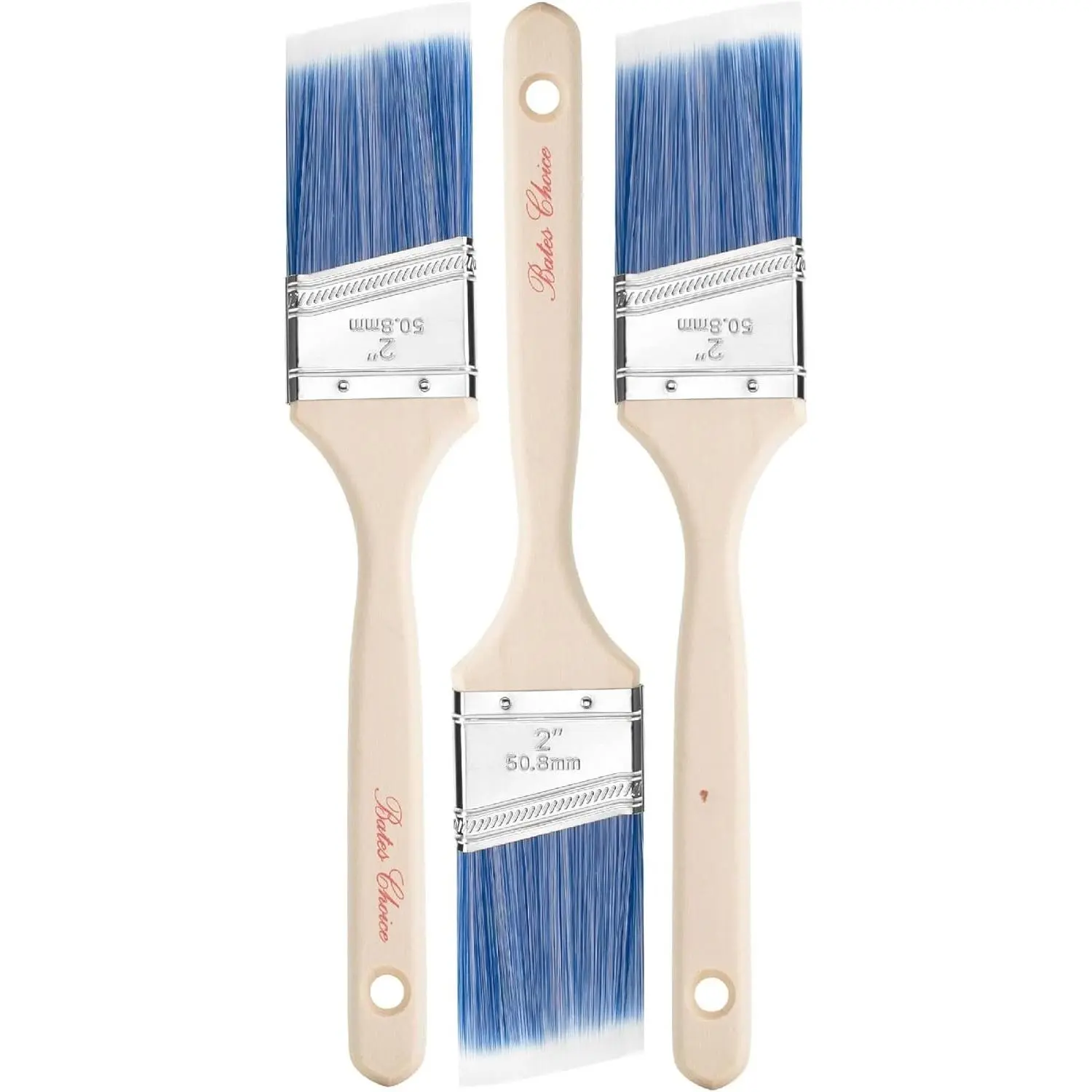 -  Brushes, 2-Inch, 3 Pack, Angle Brushes, Treated  Handle,  Brushes for Walls, Stain Brush, Wall  Brushes, Furniture  Brushes for Painting Walls, Painting Brush