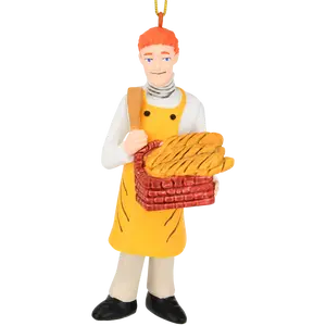 Tree Buddees Ginger Bread Man Ornament Redhead Baker Hilarious Play on Words Premium Resin 4" x 2" Festive Holiday Decor