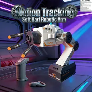 Cool Inductive Robot Arm,2.4GHZ Motion-Tracked Blaster, Motion Control Automatic Toy Machine  with Wearable Shoulder Mount & Remote Control  Toys for Boys Children's Day / Christmas / Birthday Gifts Remote Control Toys RC toy Rechargeable RC Toys for 8-12