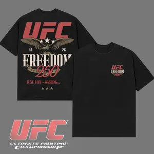 UFC Freedom 250 Stars T-Shirt, UFC MMA Tee, UFC Champions Sports Shirt, UFC Fan Unisex Clothing Tee, UFC Vintage Tee, Made in Usa