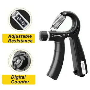 Adjustable Grip Strengthener with Counter – Forearm & Finger Strength Trainer, Stress-Relief Hand Exerciser, Workout Hand Gripper, Home Workout Essential, Winter Fitness Gear & Christmas Gift