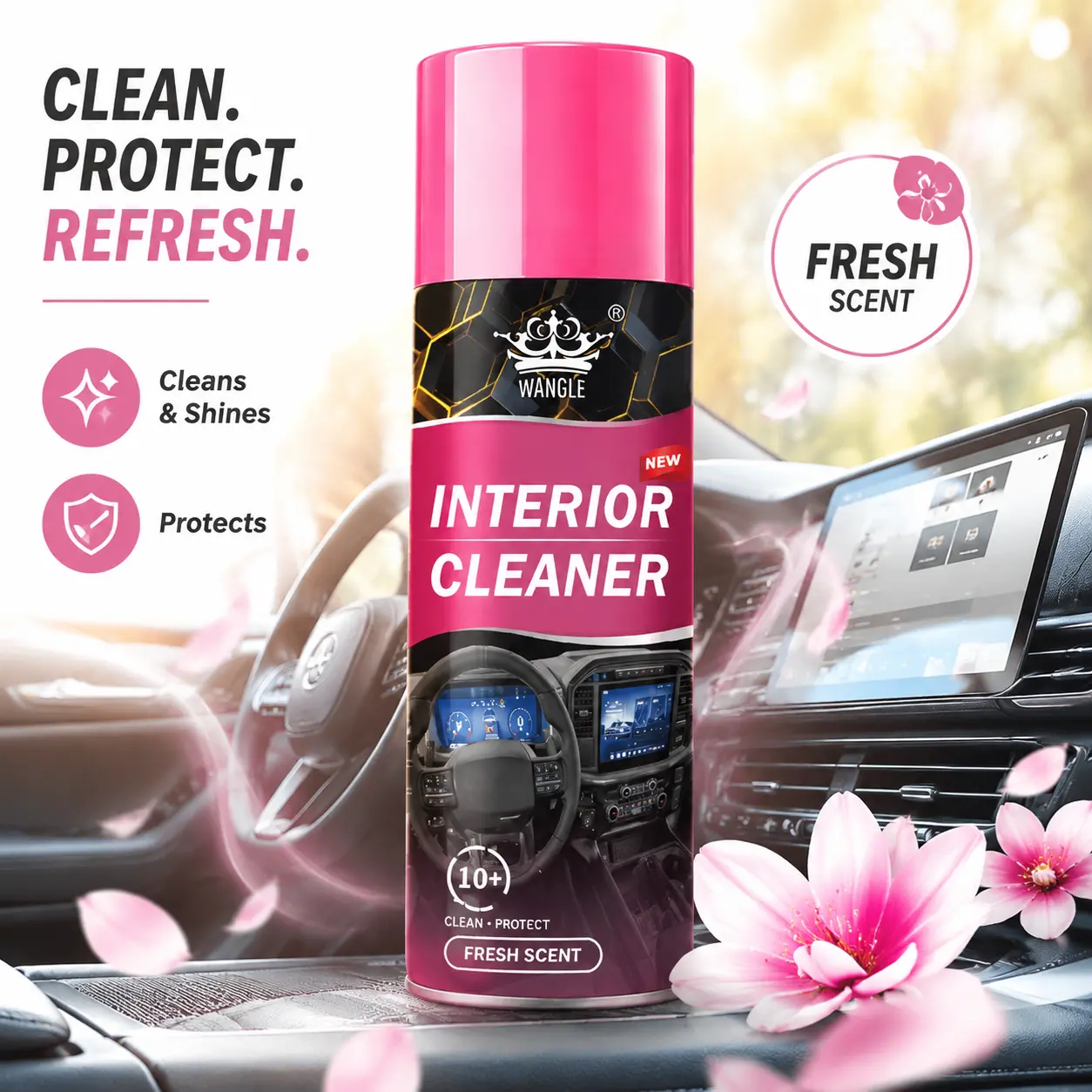 All-Purpose Surface Restorer – Premium Leather & Plastic Care Formula Cleans Dust, Dirt & Grime, Revives Dull Surfaces with a Smooth Gloss Finish, Perfect for Car Interiors, Furniture, Cabinets, Vinyl, Plastic & Everyday Home Care