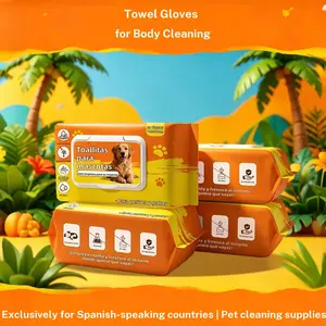 Pet Wet Wipes 80 Count, Disposable Dog Cat Cleaning Cloths, Essential Pet Care Supplies, Convenient & Hygienic