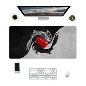 Cool Skull Mouse Pad Gaming Desk Mat for Keyboard 31.5 x 15.75 inch with Non-Slip Base Desks Pad Mat for Game Office Home