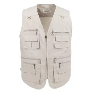 Men's Techwear Poplin Vest - Multi-Pocket, Lightweight, Breathable, Water-Resistant, Travel-Friendly, Sports-Ready, Utility-Designed, Hunting and Fishing Approved, Outdoor Casual Wear for Men