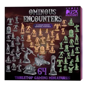 Underdusk Ominous Encounters – 64 DnD Miniatures | Boss Monsters | Bulk Starter Set Figurine Figures