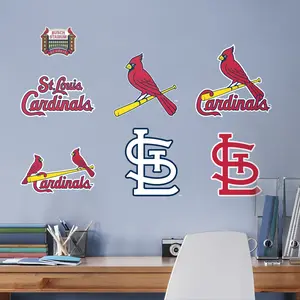 St. Louis Cardinals - RealBig Logo Assortment Collection - Official MLB - Reusable Vinyl Wall Decals