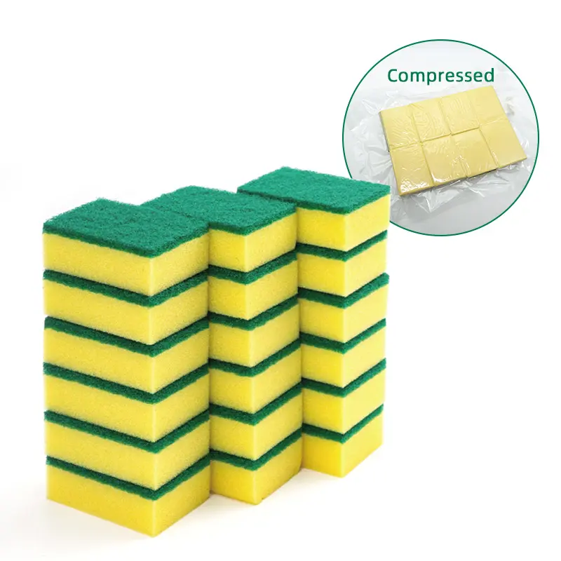 24 Pack Kitchen Sponges, Compressed Cleaning Sponge Set, Heavy Duty Dish Scrub Sponges for Dishes, Sink, Pots and Household Cleaning