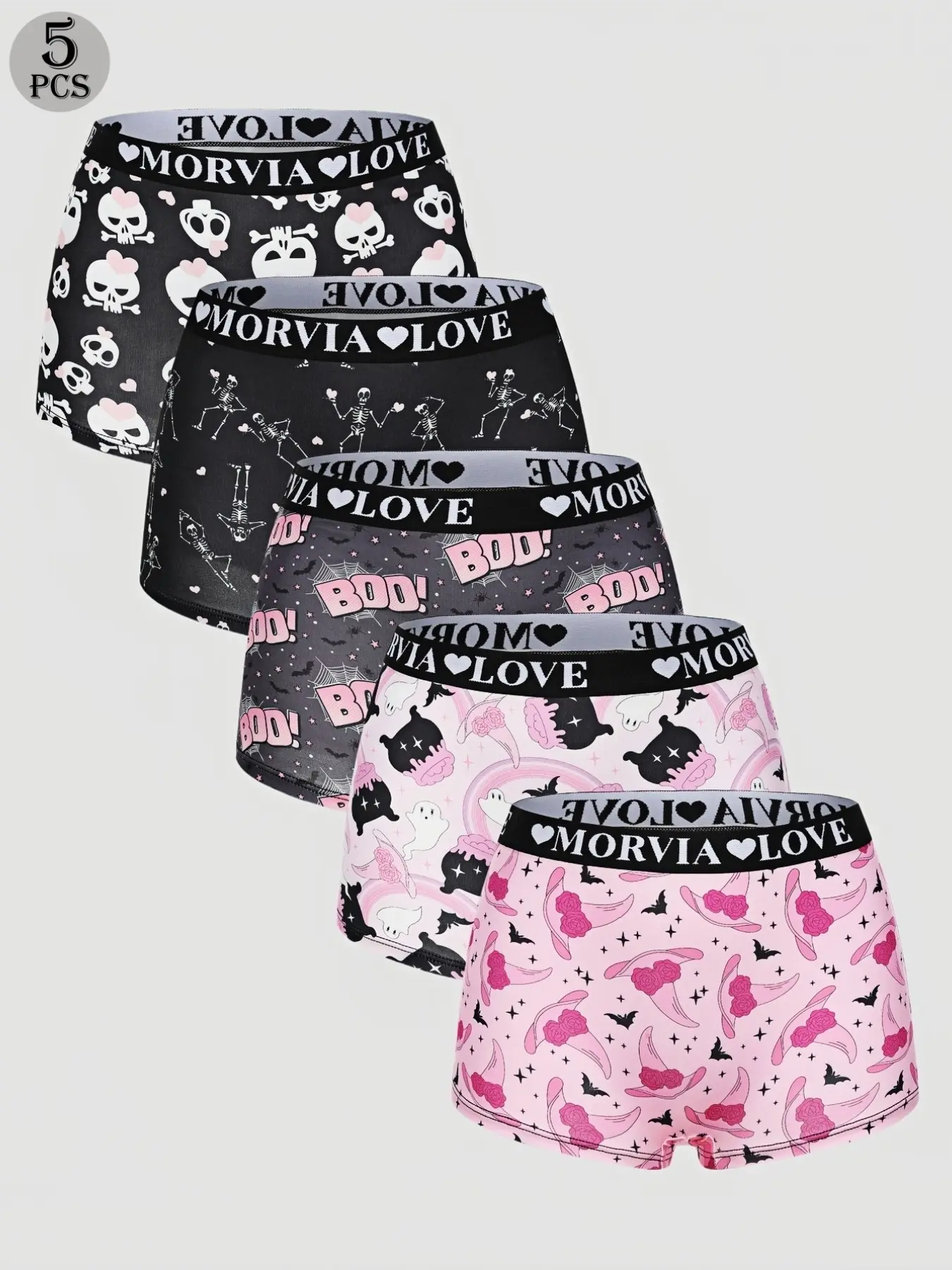 Morvia  Women's Underwear Set, Printed Panties, Fashion Inner Wear, Comfortable Elastic Fit, Breathable Fabric, Casual Style, All Season Use, Daily Essential Clothing, Everyday Wear Underwear