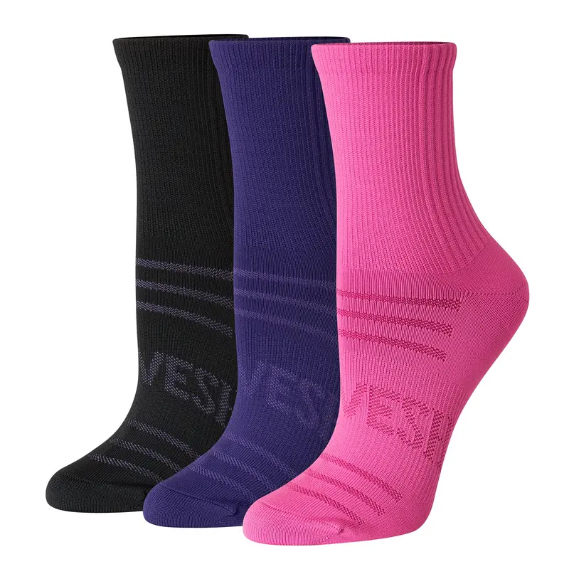 Hanes Moves Women’s Seamless Stretch Mid Crew Socks 3 Pairs Women's Intimates Comfortable Fit Soft Fabric Breathable Hwmc3