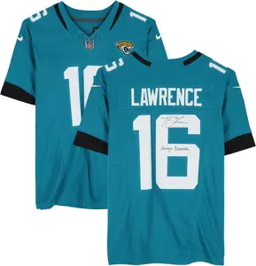 Trevor Lawrence Jacksonville Jaguars Autographed Nike Teal Vapor Fuse Limited Jersey with "Always DUUUVAL!" Inscription - Fanatics Authentic Certified