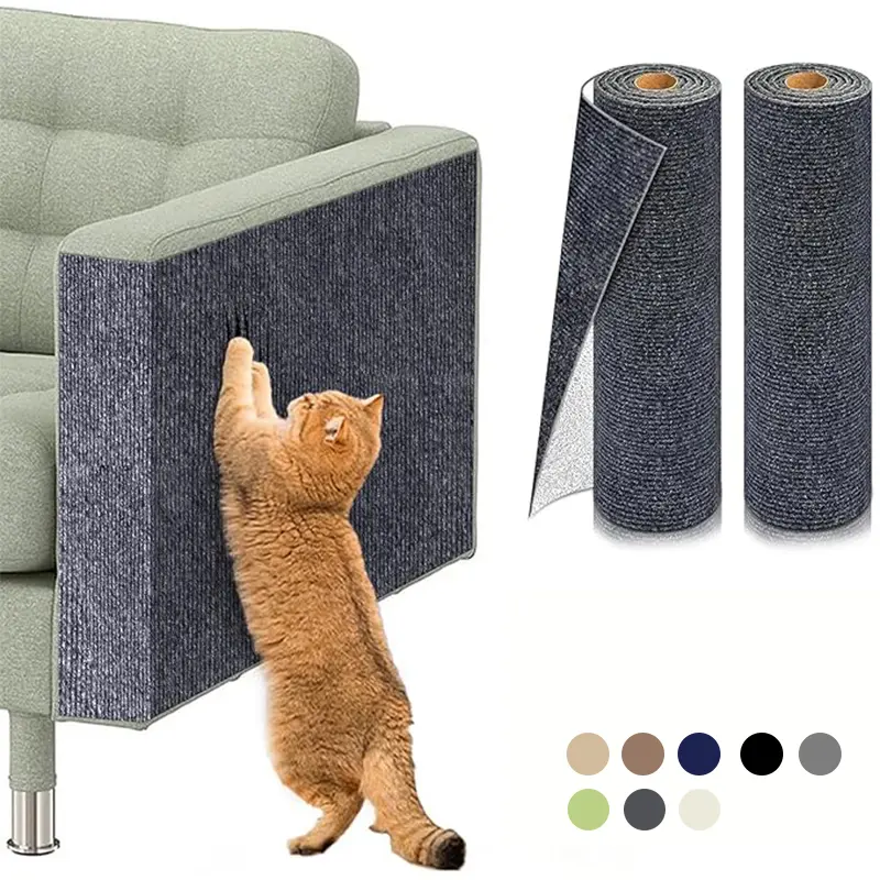 Cat Scratch Furniture Protectors, Self-Adhesive Sofa Scratch Protectors, Durable Cat Scratching Post Rugs, Trimmable Sofa and Wall Protectors, Cat Scratching Boards