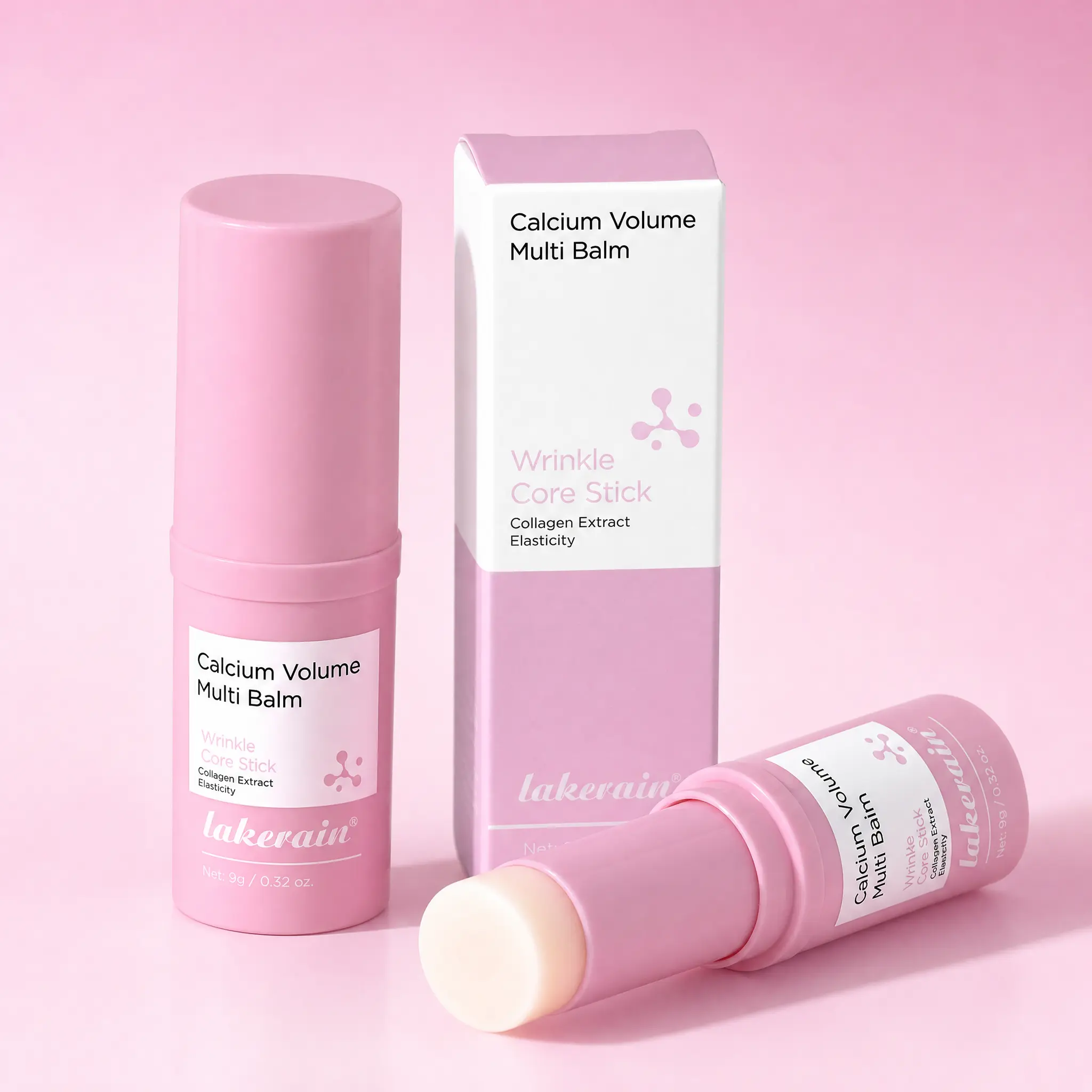 Calcium Volume Multi Balm Eye Wrinkle Care Stick, Collagen Extract Eye Moisturizer for Under Eye Dark Circle, Puffiness, Fine Lines & Eye Bag, Firming Nourishing Eye Skin Balm 9g
