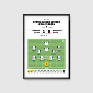Tottenham vs Man United 2025 Europa League Final Match Digital Poster, Spurs Fan Gift Memorabilia, Europa League Winners Instant Download