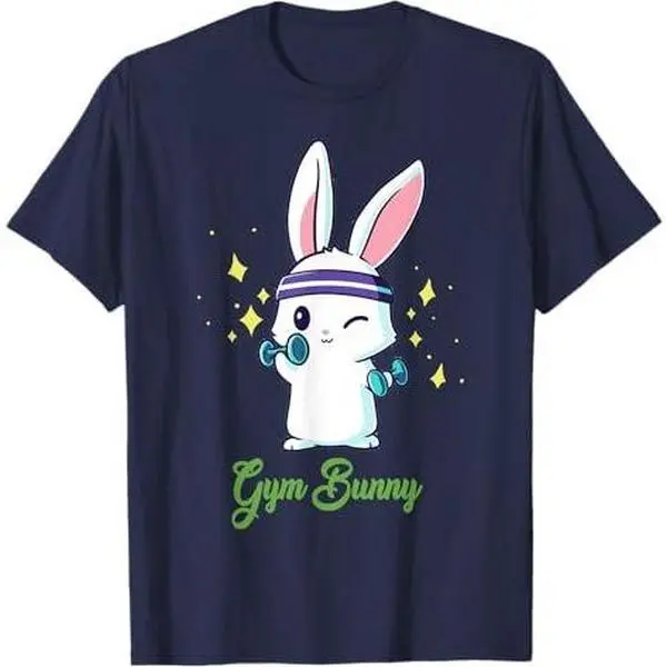 Gym Bunny Unisex Fitness Rabbit Lover Gym Workout T-Shirt