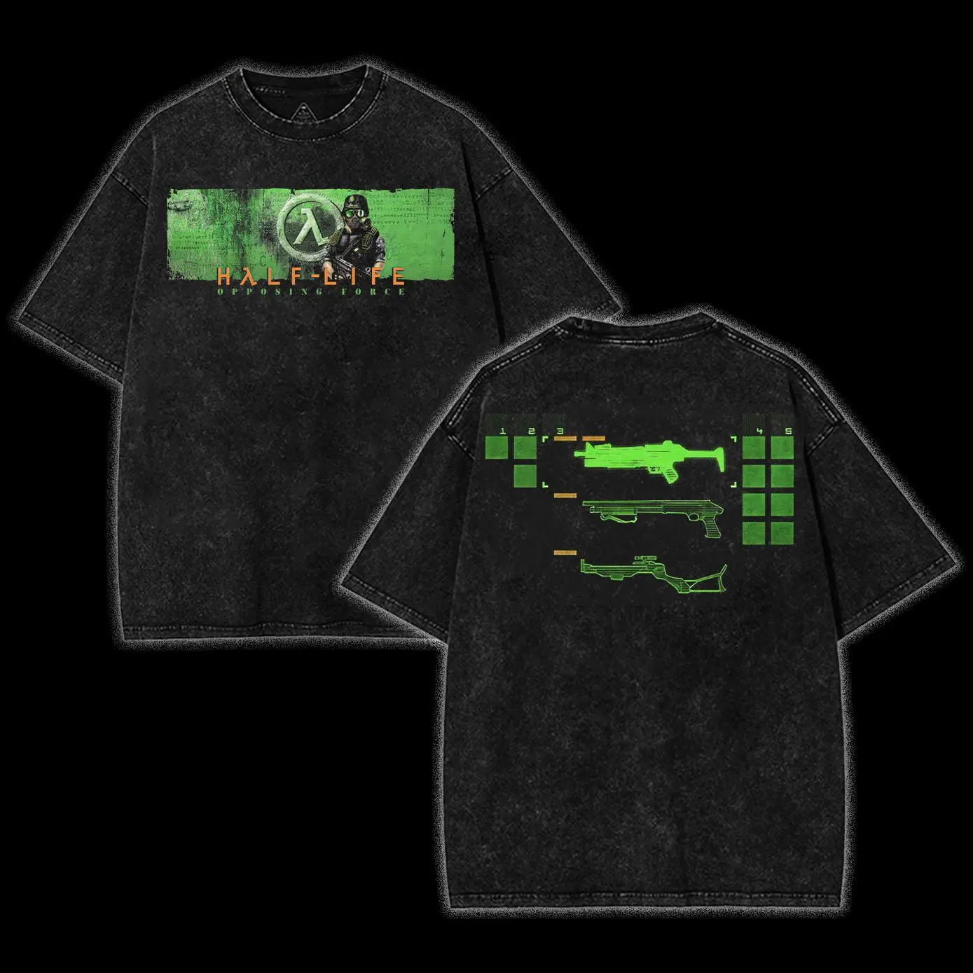 Half-Life: Opposing Force Valve Tee - Retro Y2K FPS Shooter Video Game T-Shirt, Apparel Classic RPG graphic shirt Top Casual Cotton Tee Casual