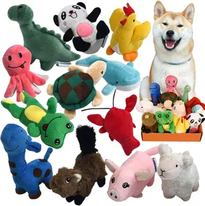 Squeaky Plush Dog Toy Pack for Puppy, Small Stuffed Puppy Chew Toys 12 Dog Toys Bulk with Squeakers, Cute Soft Pet Toy for Small Medium Size Dogs