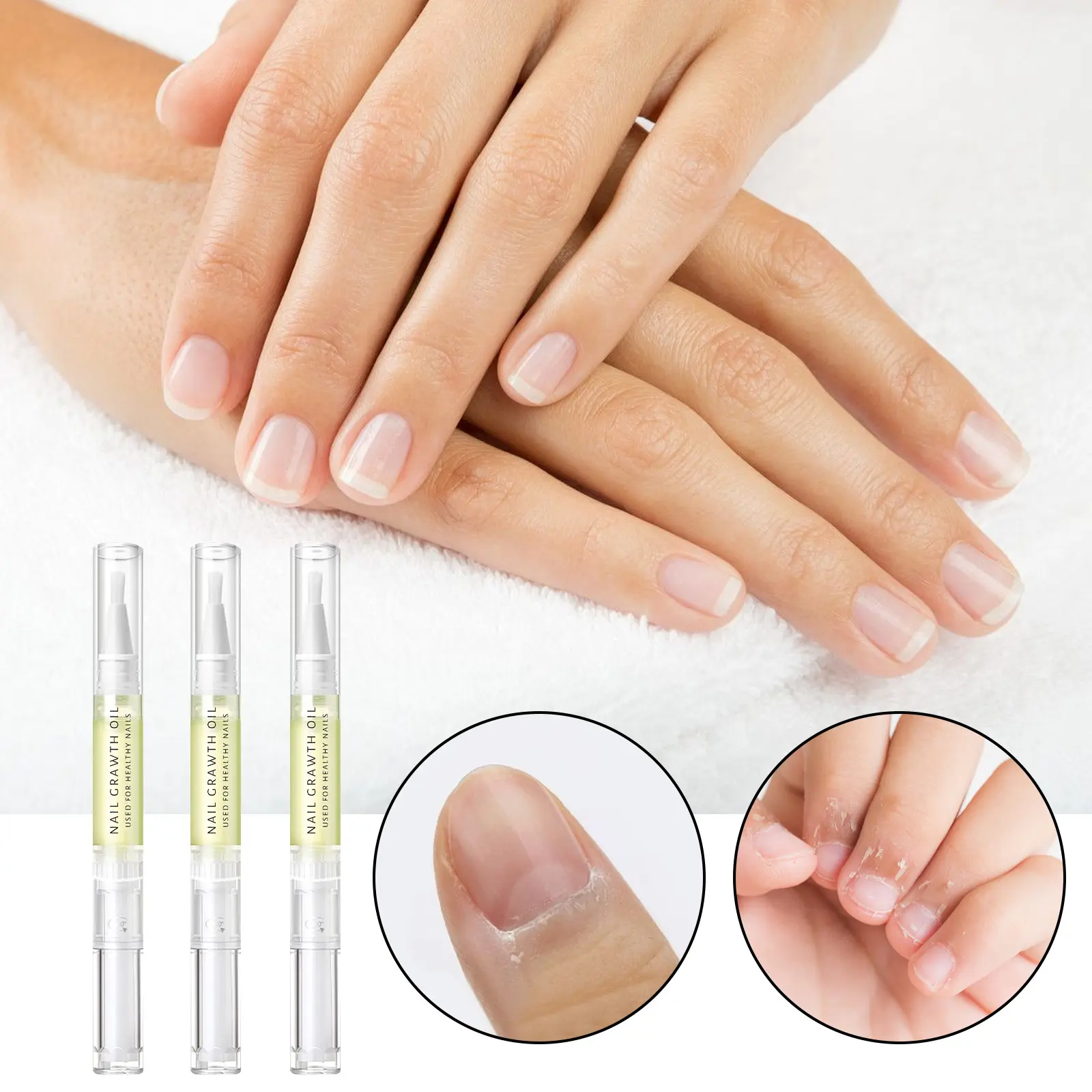 1-2Pcs Brother Cosmetics Nail Growth Oil, Repair & Recovery Treatment, Hand Care Solution, Strengthens & Boosts Growth, Nourishes Cuticles & Skin, Prevents Hangnails, Compatible with Nail Polish, Nail Care, Hangnail Fixer