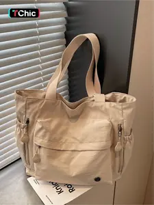 Lightweight and water-resistant multi-compartment pocket lightweight tote bag, stylish, simple, and versatile shoulder/underarm bag, suitable for commuting, shopping, campus, work, travel, etc., Commuter Tote Bag