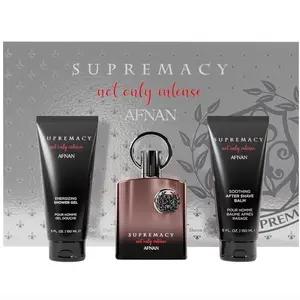 AFNAN Not Only Intense Gift Set Eau de Parfum (3.4 Oz) + After Shave (5 Oz) + Shower Gel (5 Oz) Perfume Cologne Fragrance Fresh Fruity Woody Amber