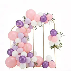 Wedding Arch Backdrop Stand 6FT+6.6 FT+7.2FT Golden Metal Arch Chiara Backdrop Stand for Wedding Ceremony Birthday Party Photo Booth Outdoor Indoor Garden Balloon Arch Decoration