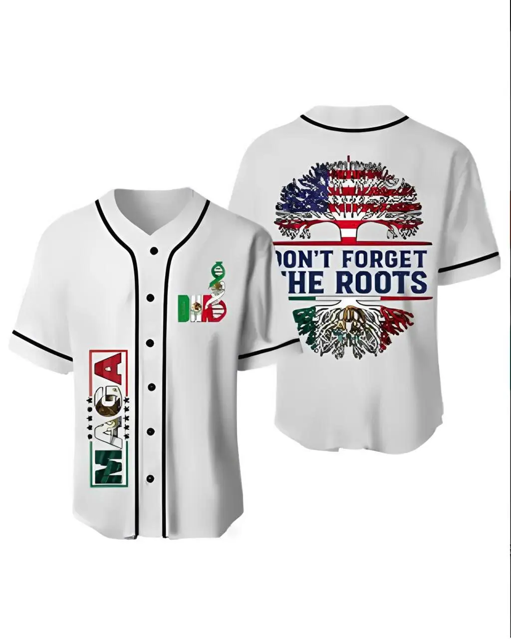 Heritage Pride Baseball Jersey American Grown Mexican Roots Shirt