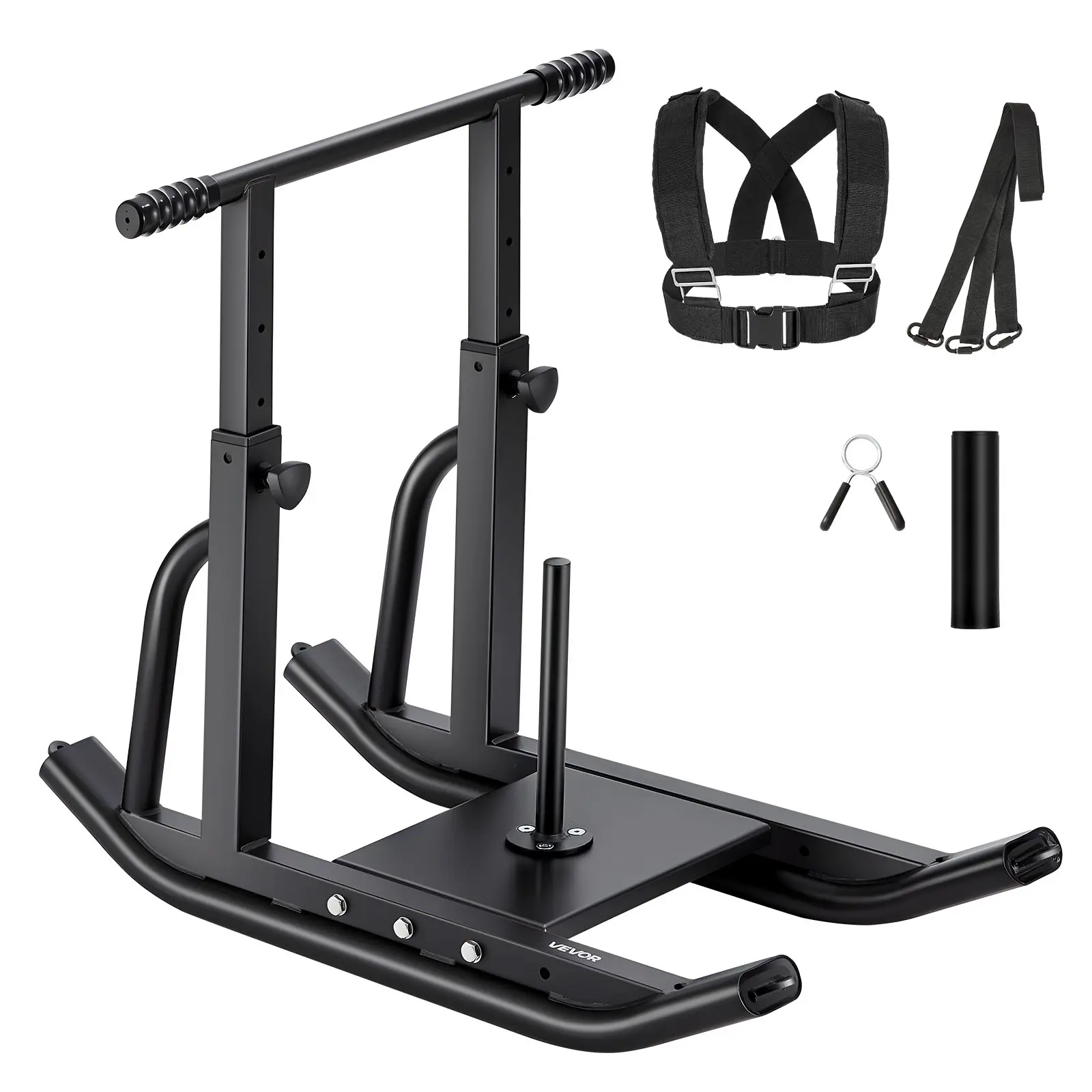 【SummerFinds】VEVOR Weight Sled,  Steel Power Sled, Fitness Training Sleds for Athletic Exercise Speed Improvement, Workout Equipment with Adjustable Height Handle, Compatible with 25/51 mm Weight Plates, Black