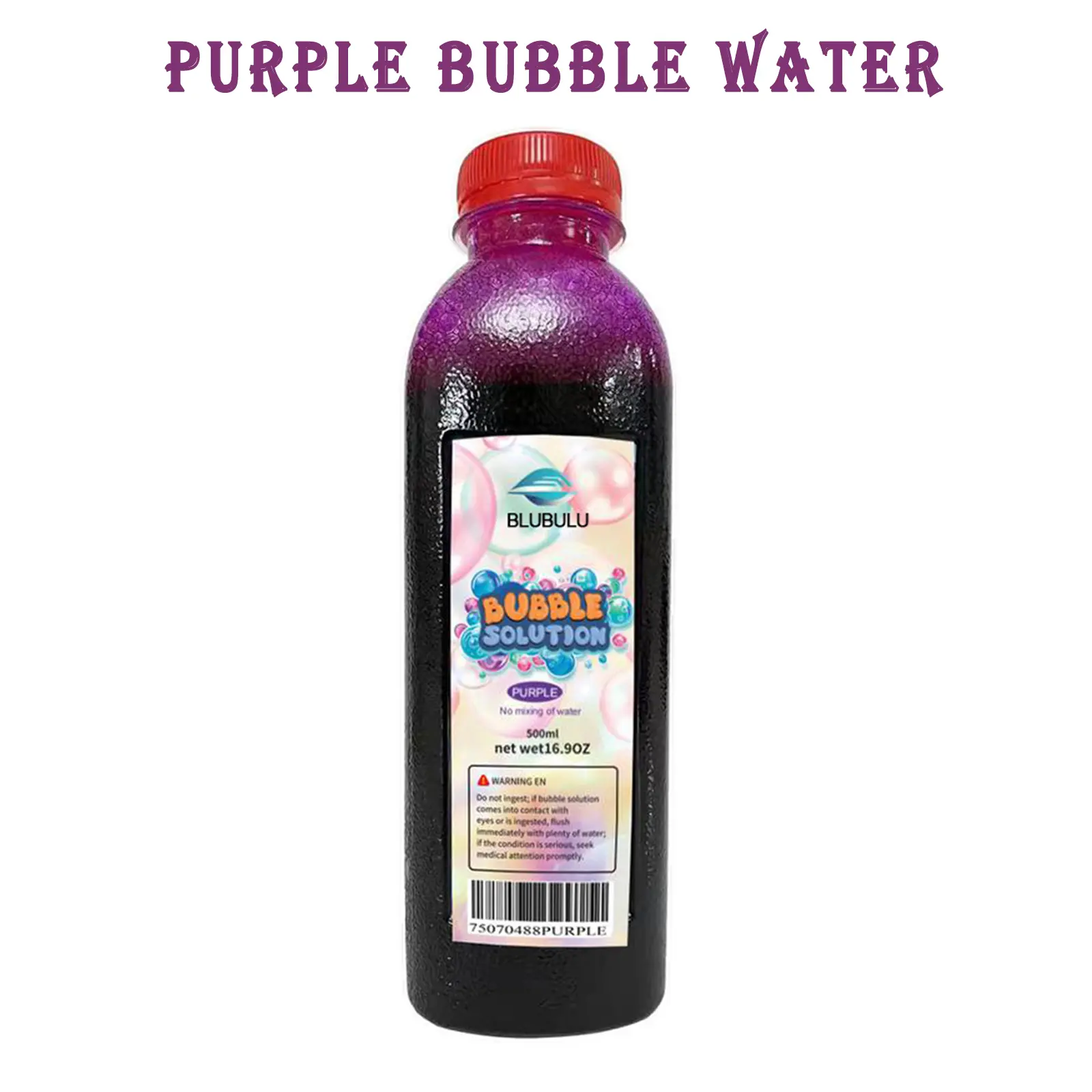 DEHWFT 500ml Bubble Liquid Refill - Long-Lasting, Safe, Non-Toxic for Events, Suitable for Bubble Blower, Easter Parties, Weddings