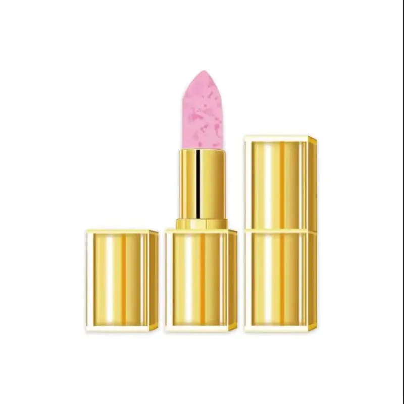 Gold plated color changing lipstick, anti smudge, moisturizing, Hydrating, non fading and non staining lipstick, Lipgloss