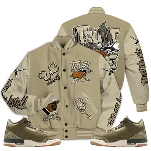 3 Family Affair Varsity Jacket, Family Affair 3s Letterman Jacket, Trust No One AIR Unisex T-Shirt To Match Sneaker Style Urban Outfit Casual Fabric Menswear Athletic