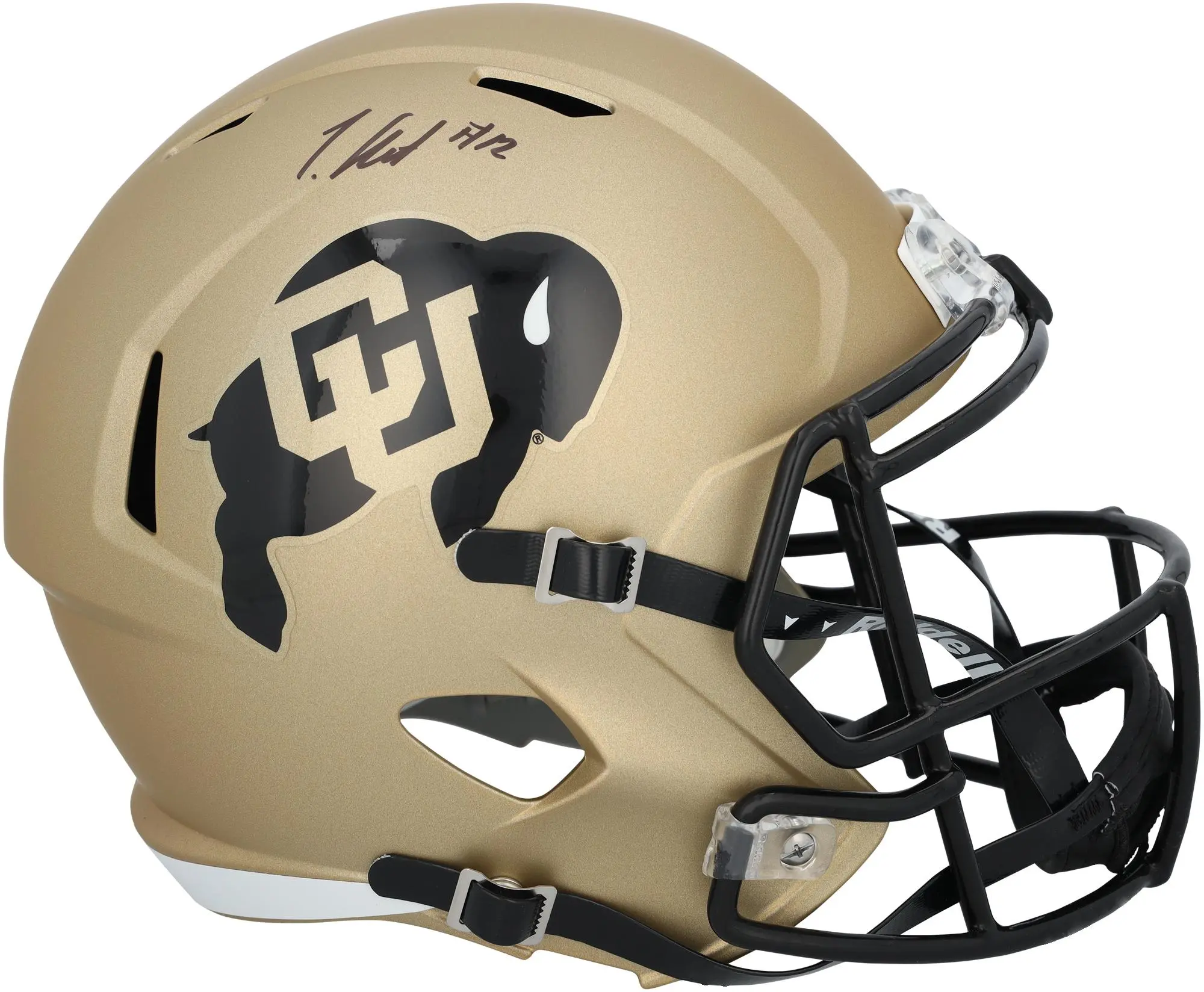 Travis Hunter Colorado Buffaloes Autographed Riddell Speed Replica Helmet - Fanatics Authentic Certified