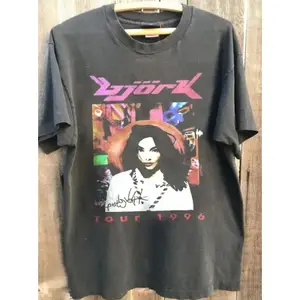 Bjork Tour 1996 Shirt Classic Style Charcoal Unisex T shirt Men Women