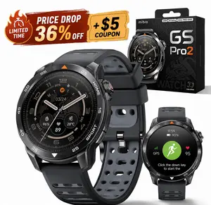 【Father's Day gift】mibro GS Pro2 GPS Running Watch – Dual Band GPS Sports Watch with Mibro Coach Training Plans, 1.43” AMOLED Smartwatch, 20-Day Battery, 5ATM Smart Watch for Running, Cycling, Swimming  Smartphone sleep tracking, Father's Day gift